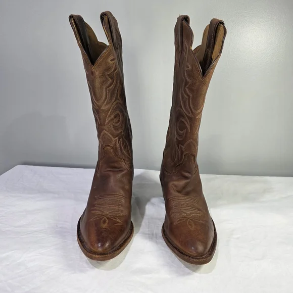 Justin Brown Leather Ebroidered Western Bent Rail Cowgirl Boots. 9.5C - Picture 9 of 11